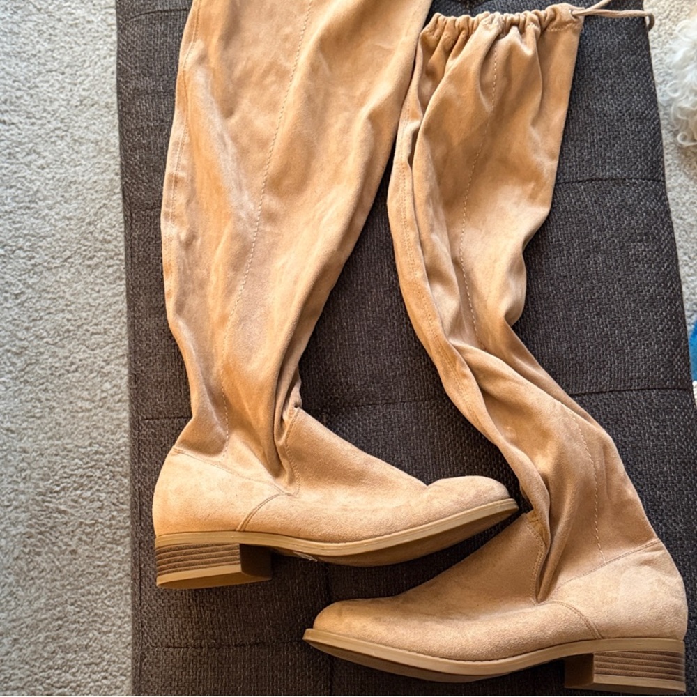 Torrid Beige Over-the-Knee Boots